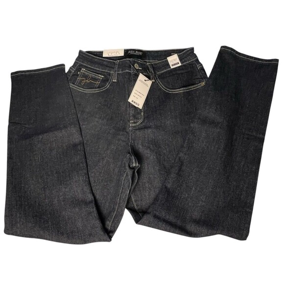 Judy Blue Jeans Women 28 Blue Mom Jean Tapered High Rise Dark Wash Denim NWT - Picture 5 of 16